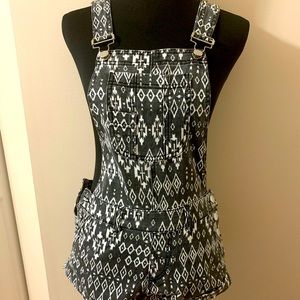 Small black denim romper